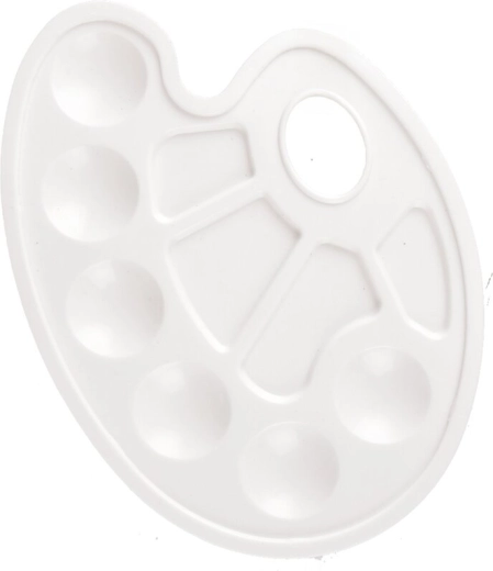 Paletă pentru vopsele din plastic (UH) albă 23 × 17 cm