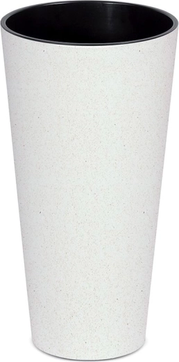 Ghiveci Tubus Slim Eco Wood 20 cm alb