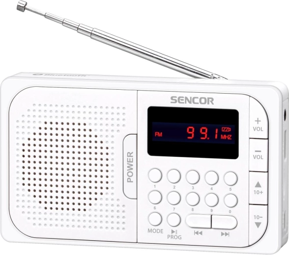 Radio portabil Sencor SRD 216 WH cu Bluetooth