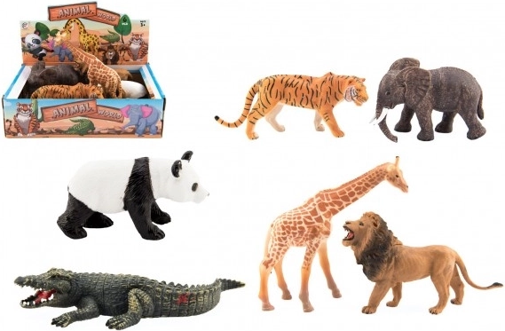Set de animale de safari din plastic (11–17 cm)