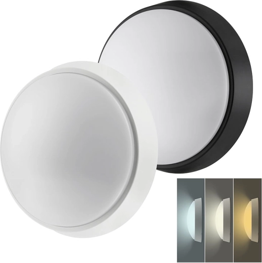 Lampă LED rotundă Solight pentru perete și tavan, cu temperatură de lumină selectabilă 3CCT și capac interschimbabil