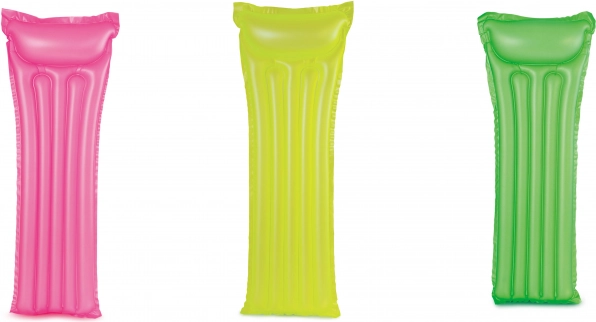 Saltea gonflabilă din vinil roz transparent cu perniță