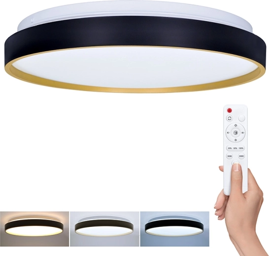 Solight plafonieră și aplică LED Cala cu telecomandă 48 W, 3360 lm, 38 cm, reglabilă, CCT