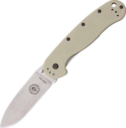 ESEE Avispa Tan cuțit de buzunar 8,9 cm, stonewash, nisipiu, FRN