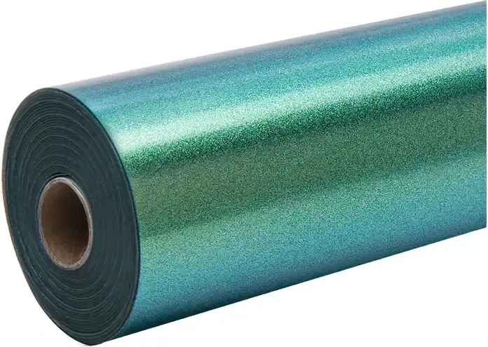Folie termotransfer HTVRONT Chameleon 30,5 × 90 cm, auriu-verde