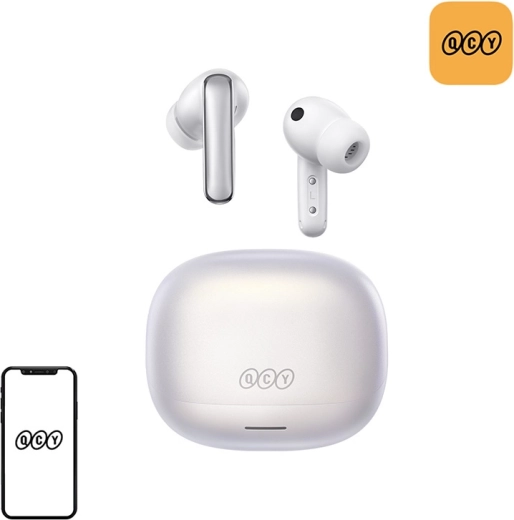 Căști wireless QCY MeloBuds N65 albe