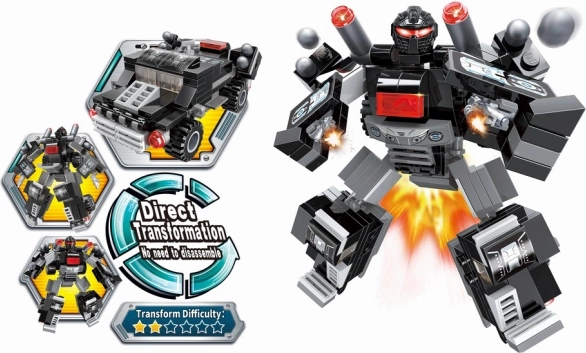 Stavebnice Qman Blast Ranger – străjer luminos, robot și mașină transformabilă