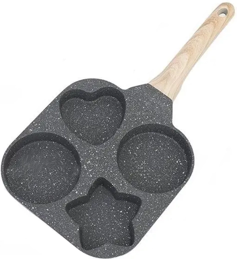 Tigaie pentru ouă și clătite americane cu patru forme, pentru inducție și gaz