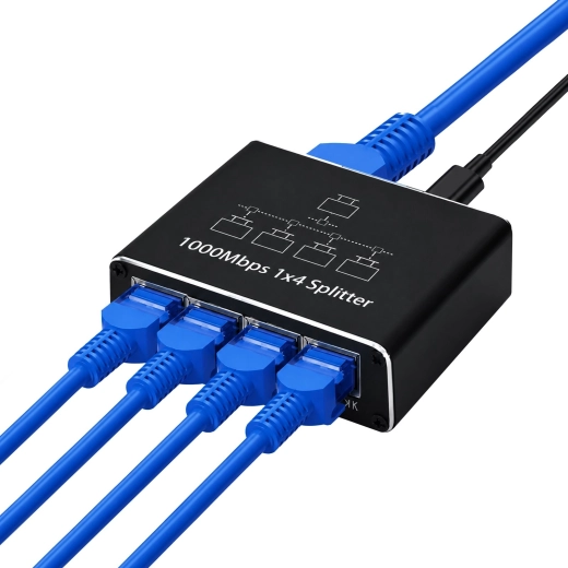Switch Ethernet gigabit RENEW FORCE RJ45 1×4 USB‑C