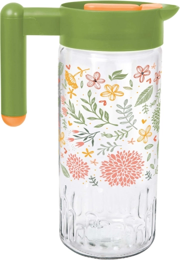 Carafă Botanika 1,46 l din sticlă și plastic