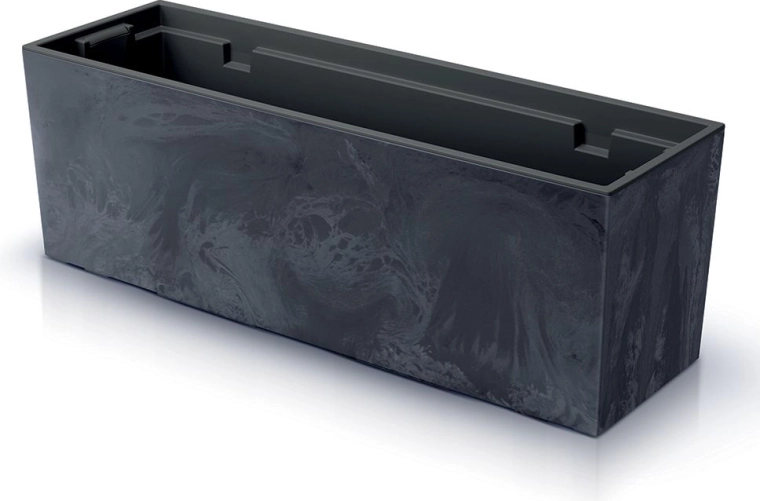 Jardiniere cu efect de beton cu inserție interioară 77 cm antracit
