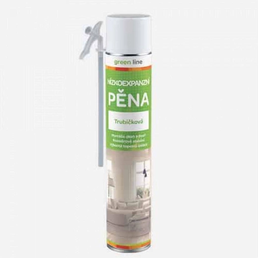 Spumă de montaj cu expansiune redusă, cu tub, 750 ml GREEN LINE