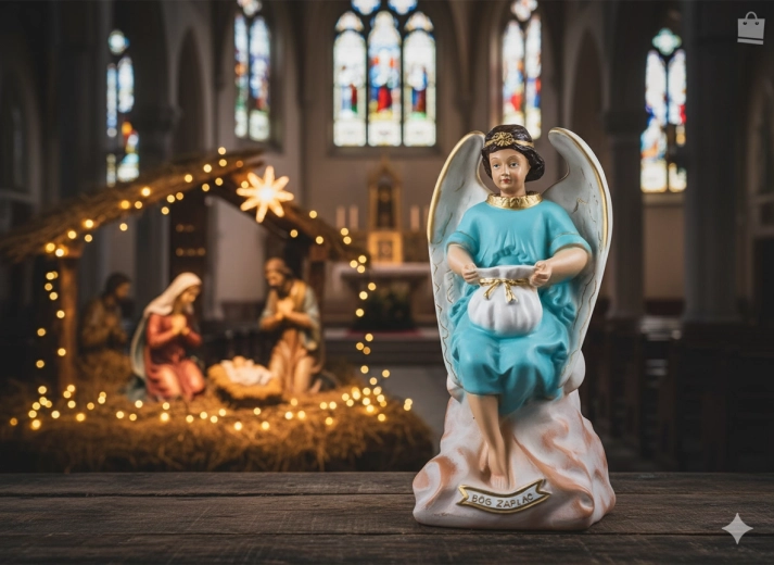 Înger – pușculiță din polirășină 38 cm