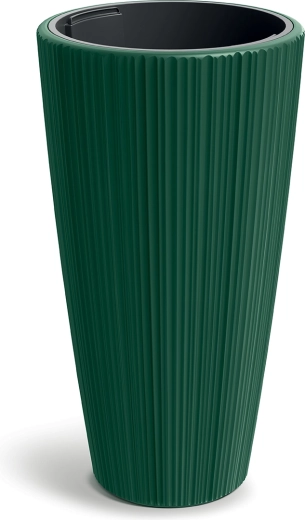 Ghiveci ORO 39 cm verde închis cu inserție detașabilă