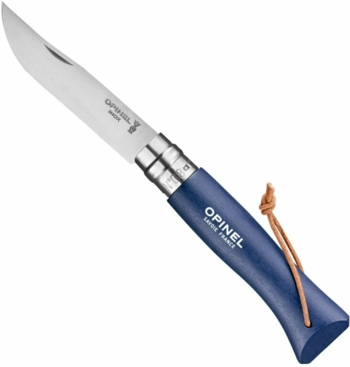 Opinel N°08 Trekking cuțit de buzunar albastru închis, lemn de fag 8,5 cm