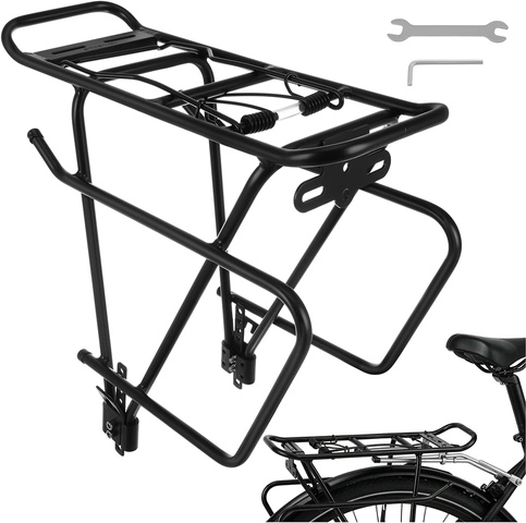 Portbagaj spate pentru bicicletă TRIZAND, din aluminiu, 25 kg, pentru roți 24–29”