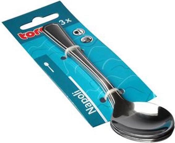 Lingurițe pentru ceai din inox TORO Napoli, set 3 buc