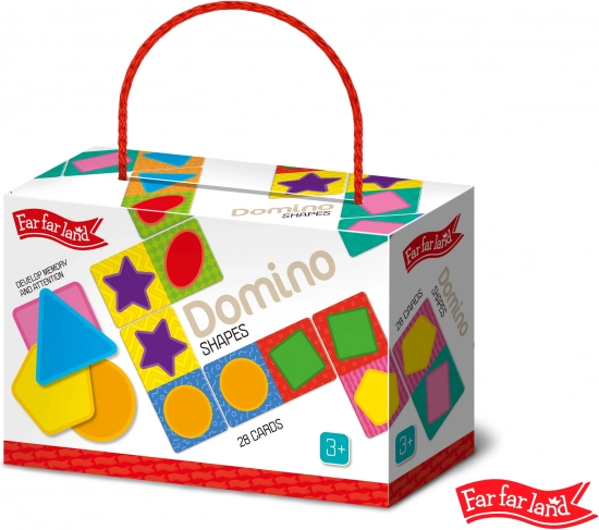 Far Far Land domino cu imagini și forme