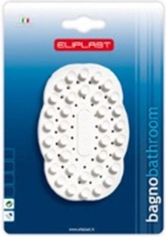 Săpunieră ovală cu ventuze 10 × 7 cm, albă