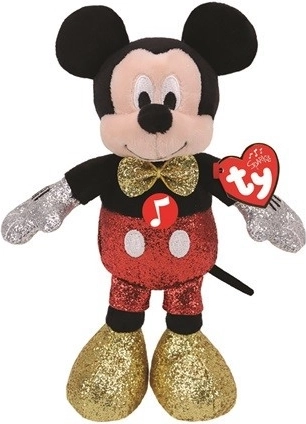 TY Beanie Babies plușat Mickey Mouse cu sunet sparkle red - 1 bucată