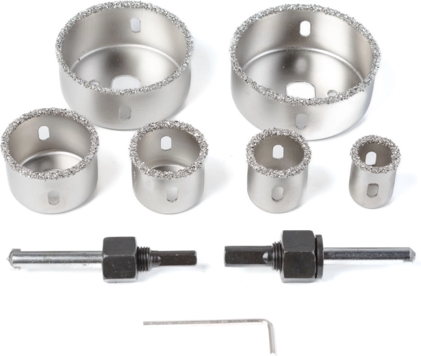 Set de ferăstraie carotă cu vârf din carbură 22–73 mm