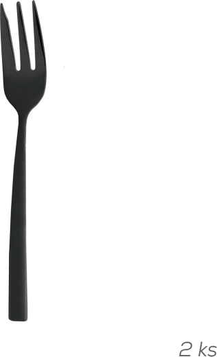 Furculițe de desert din oțel inoxidabil Black, 2 buc.