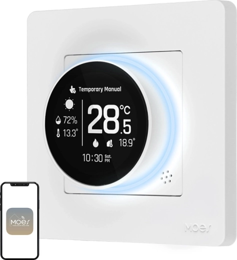 Termostat Moes ZigBee pentru încălzire pe apă smart star ring