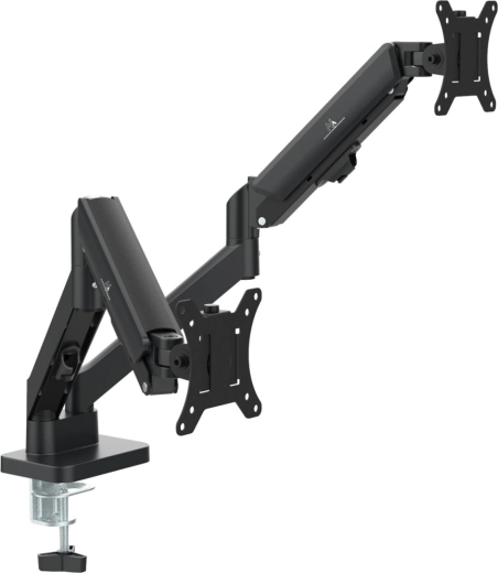 Suport dublu pentru monitoare 17–32" cu braț pe gaz MACLEAN MC-134 (2–10 kg)