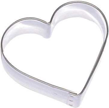 Formă decupaj din inox pentru prăjituri – inimioară, set 10 buc