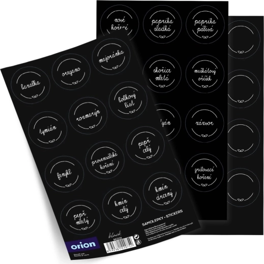 Etichete autocolante pentru condimente Black mix 36 CZ