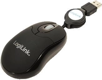 LogiLink Mini mouse USB cu cablu retractabil