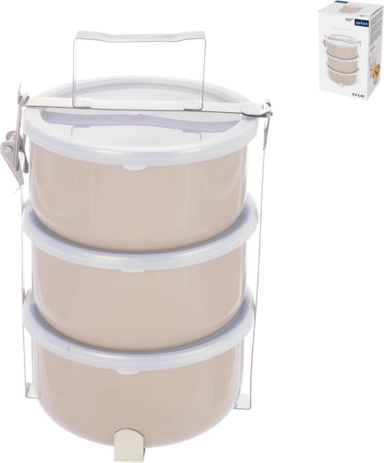 Recipient termo din email pentru mâncare, cu 3 caserole de 1,4 l și capace din plastic