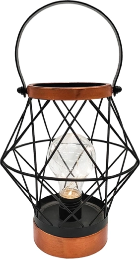 Felinar decorativ din metal Solight cu bec micro LED, alb cald, 20 cm