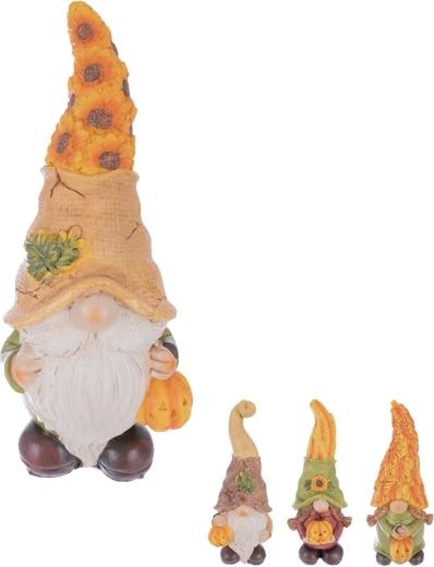 Spiriduș decorativ cu dovleac din polirășină, 30 cm (mix 4 variante)