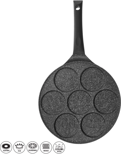 Tigaie pentru ouă și clătite americane Grande cu 7 orificii, 27 cm