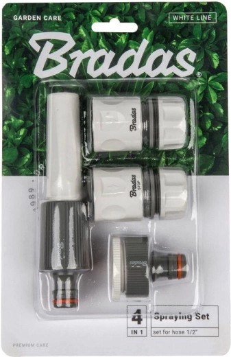 Set de pornire pentru furtun 4 în 1 WHITE LINE cu duză și cuplaje rapide