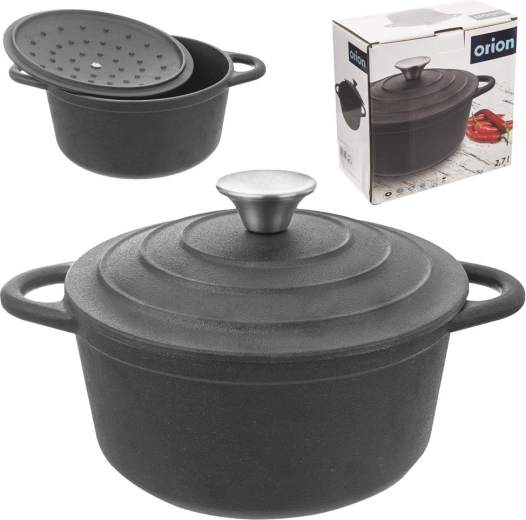 Oală din fontă cu capac Orion Fontă 20 cm, 2,7 l