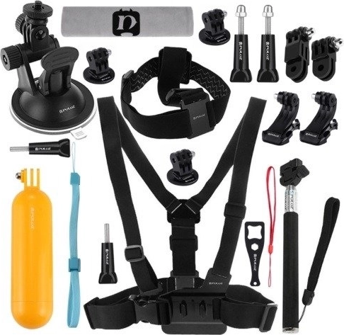 Puluz set cu 20 de accesorii pentru camere de acțiune (compatibil cu DJI OSMO ACTION și INSTA360)