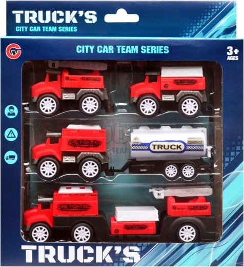 Set de vehicule de pompieri - 4 buc.