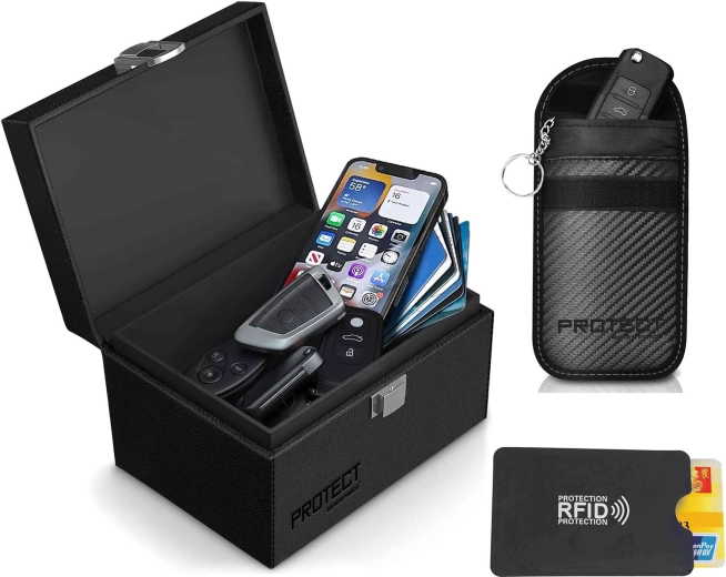 Cutie de ecranare Faraday pentru cheie și etui RFID - 1 bucată