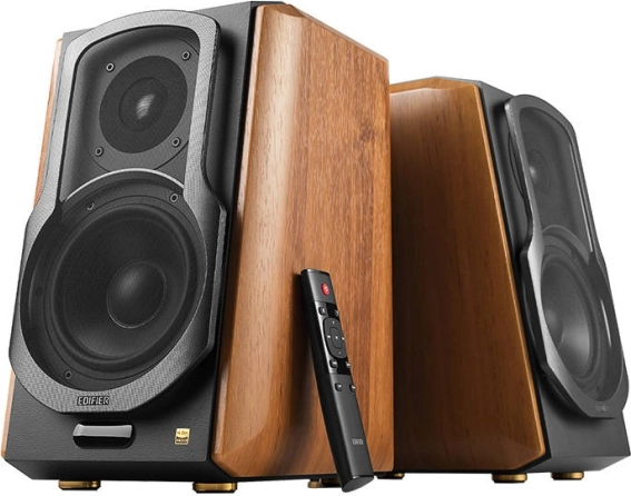 Sistem de boxe 2.0 EDIFIER S1000MKII – boxe active de raft din lemn