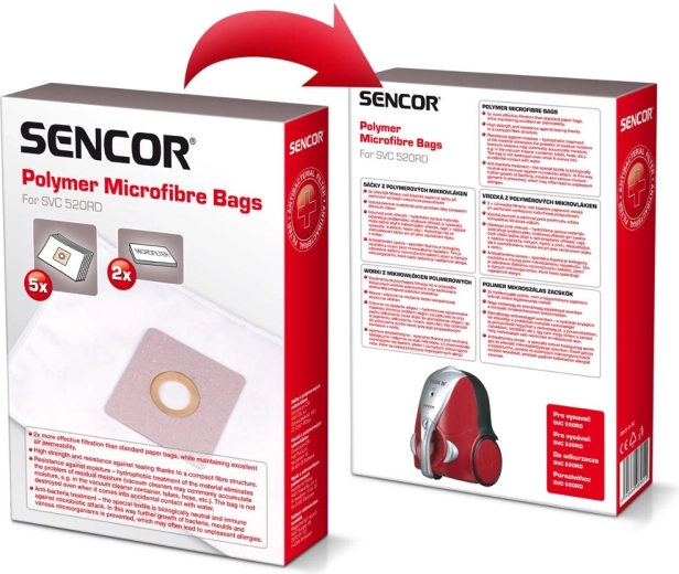 Săculeți din microfibră pentru aspirator Sencor SVC 520, 5 buc.