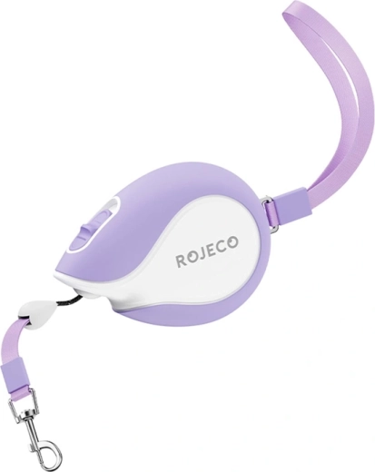 Lesă retractabilă Rojeco Mini Pet, 3 m, violet