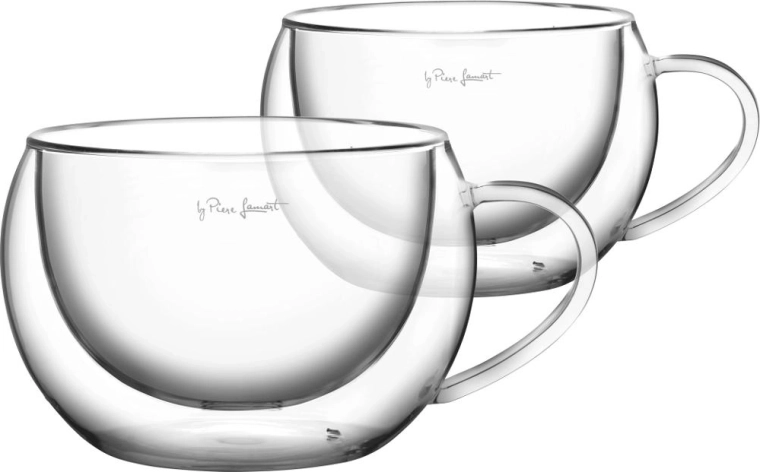 Set Lamart de pahare termice cu perete dublu pentru cappuccino, 270 ml, 2 bucăți