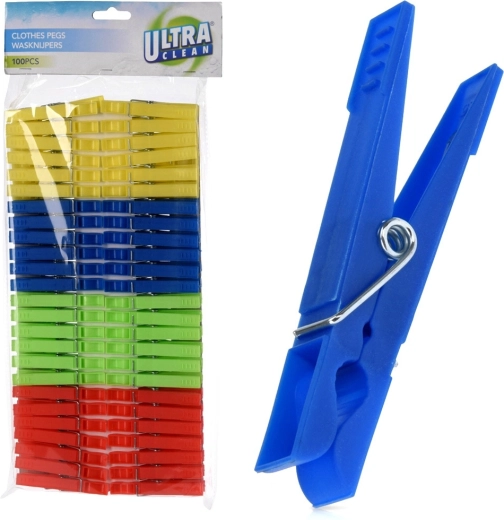 Cârlige din plastic pentru rufe Ultra Clean 100 buc.