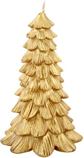 Lumânare de Crăciun brăduț auriu