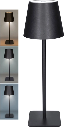 Solight lampă LED reîncărcabilă Lucca 120 lm, dimabilă, CCT, neagră