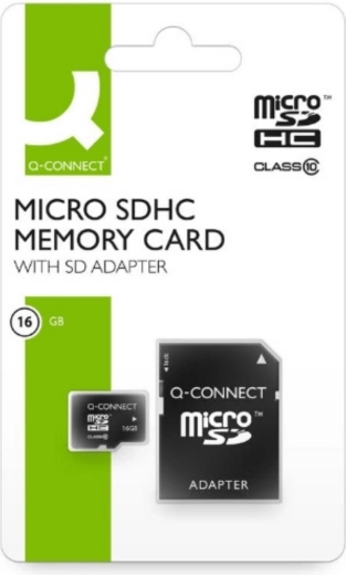 Q-Connect card de memorie microSDHC 16 GB cu adaptor SD