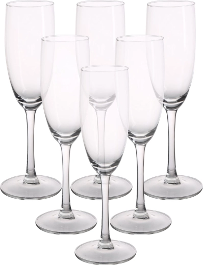 Diamond set 6 pahare pentru șampanie 180 ml