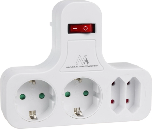 Distribuitor de priză cu întrerupător tip F (Schuko) – 4 prize